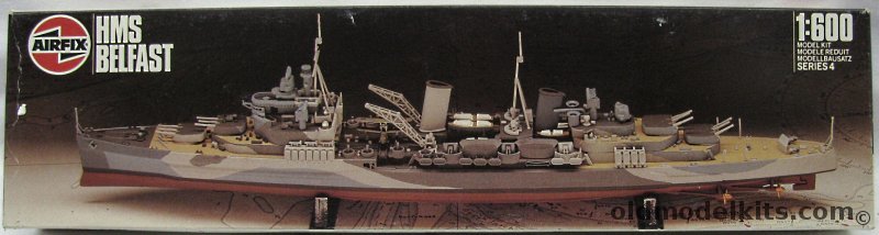 Airfix 1/600 HMS Belfast Heavy Cruiser, 04212 plastic model kit
